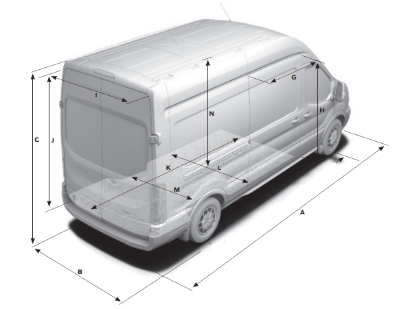 Dimensions of the van